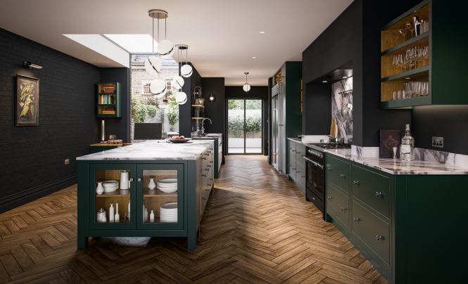 Novelle Aurora Deep Forest Kitchen