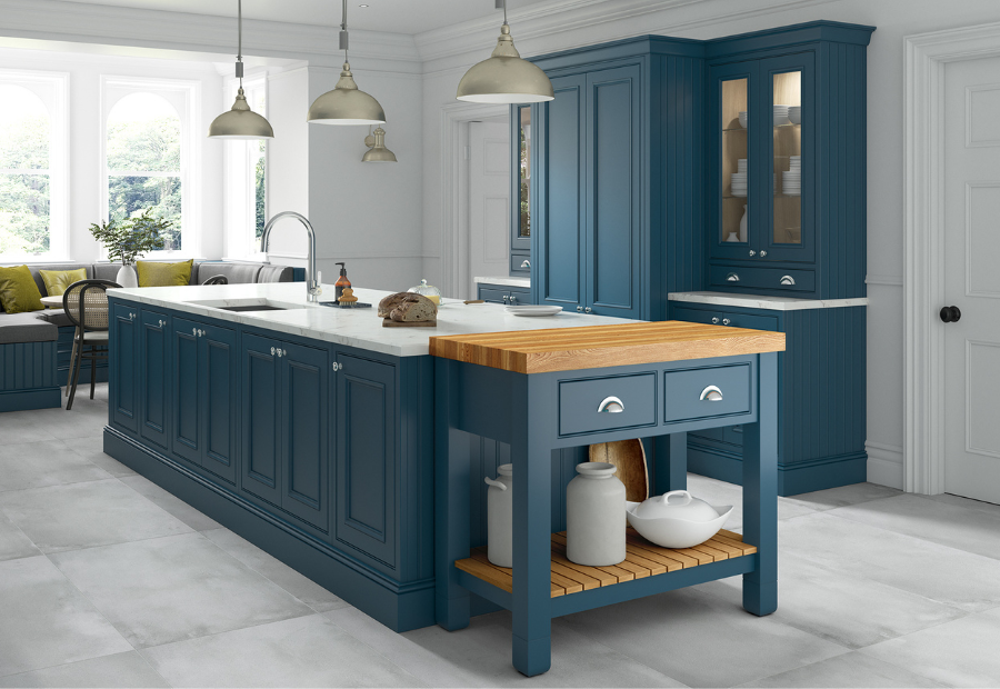 Charlotte Marine Statement Dresser and Oak Topped Pastry Bench