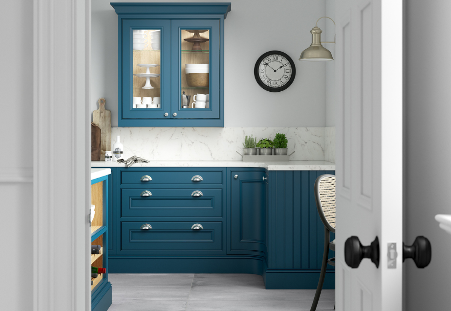 Charlotte Marine featuring T & G panelling, plain frames and concave doors
