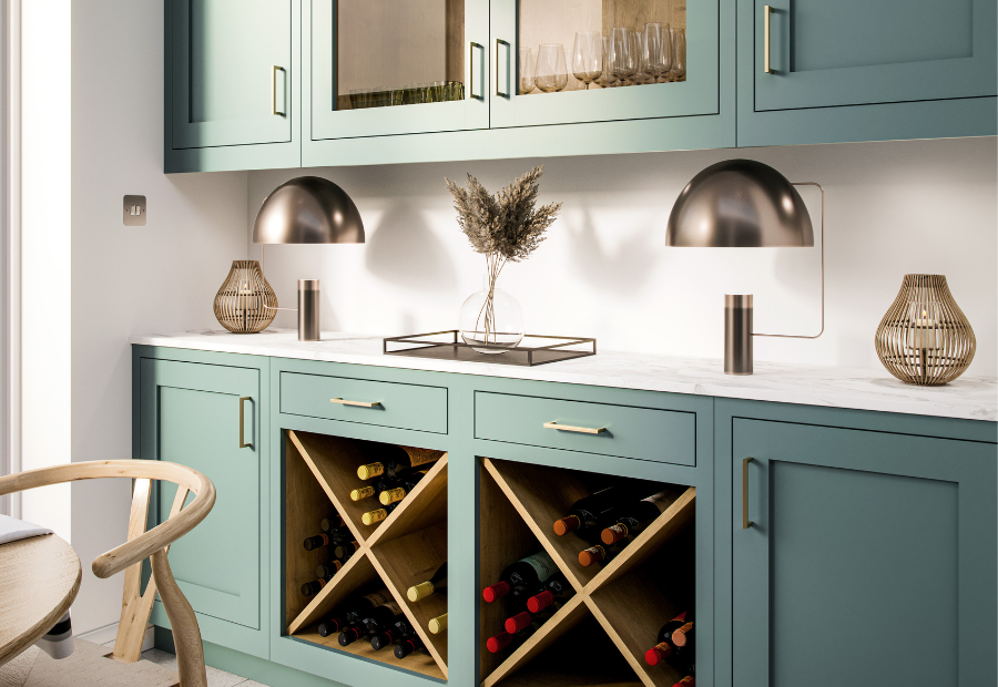 Jasper viridian oak wine rack