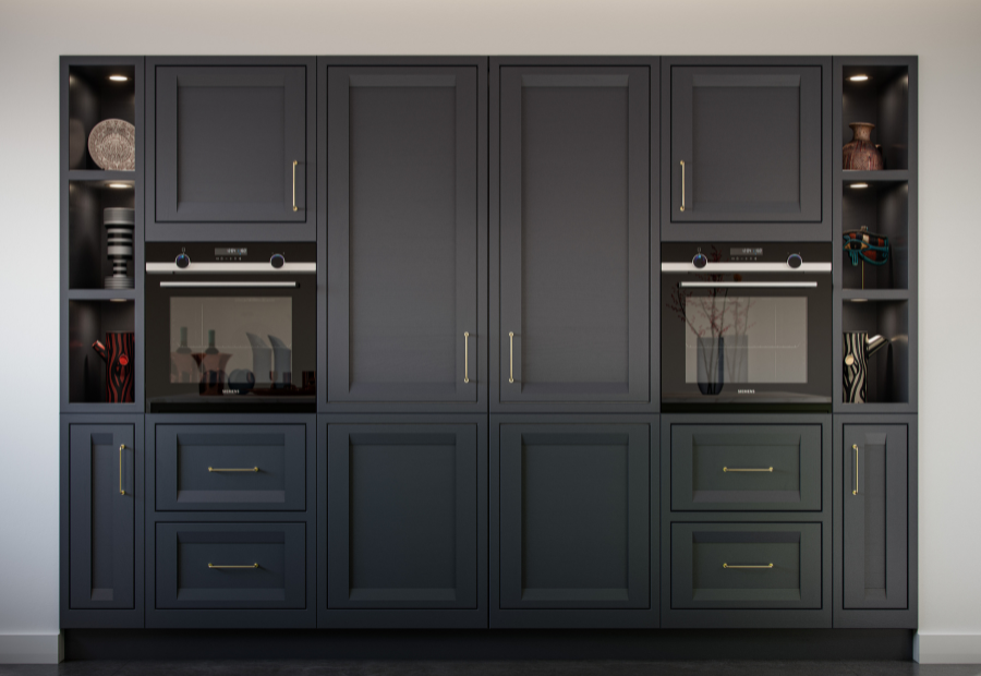 Peterborough Painted Kitchen in Slate Blue & Citrus Green