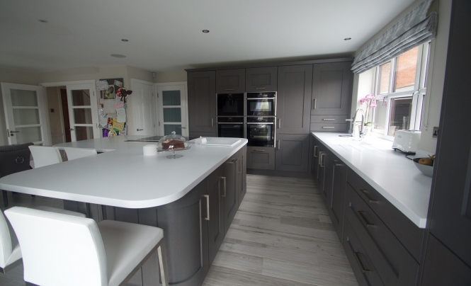 Clonmel Kitchen in Stained Anthracite, Project by Elite Kitchens Manchester