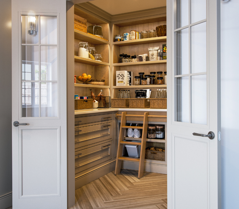 Charlotte Kitchen in Cashmere walk in pantry